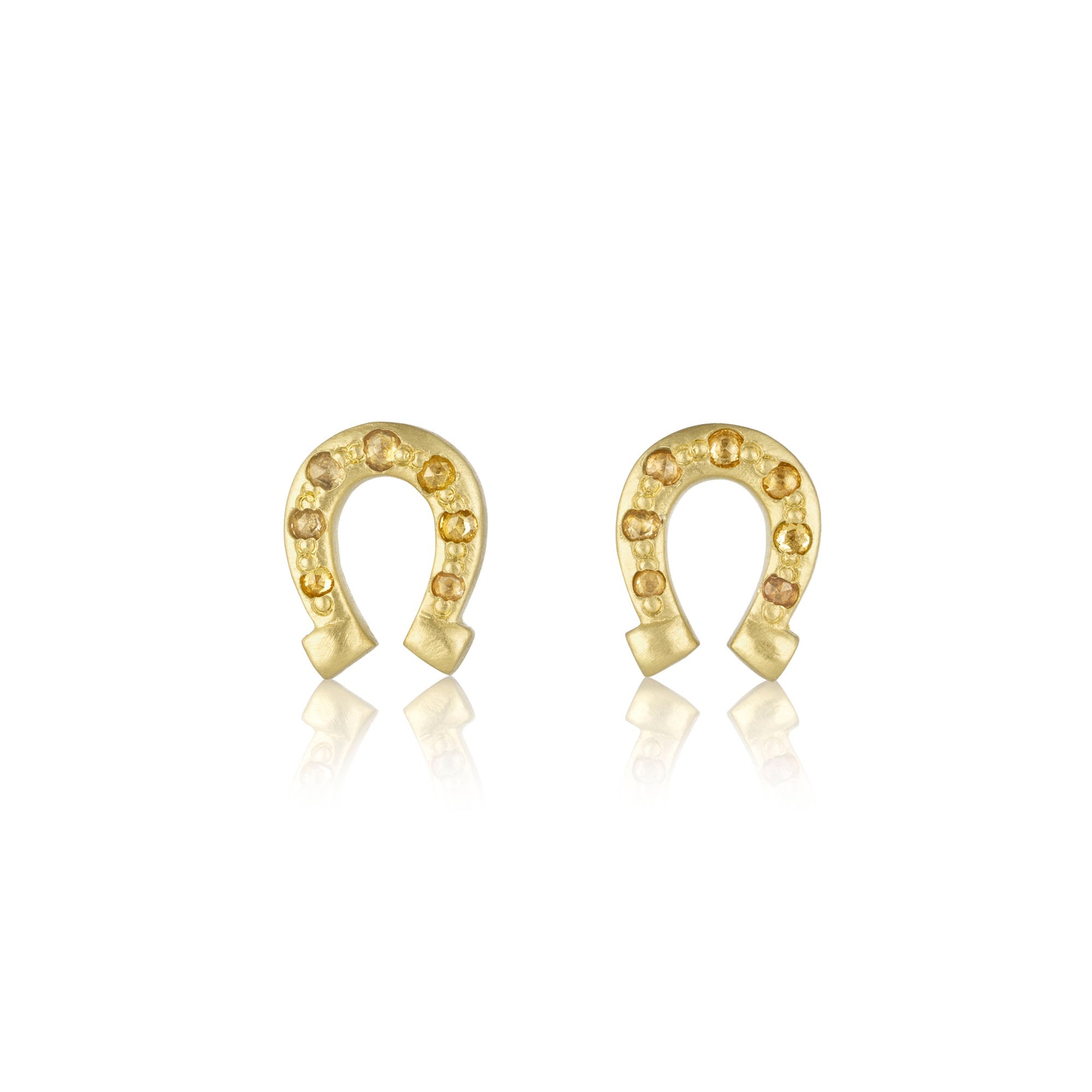 Diamond Horseshoe Earrings