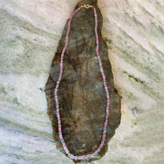 Pink tourmaline and green beryl gemstone bead necklace from fine jewelry designer Brooke Gregson handmade in Los Angeles