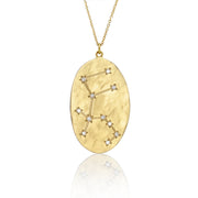 Hand made in Los Angeles Brooke Gregson 14k gold Aquarius Zodiac Astrology Diamond Star Sign Necklace