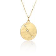 Hand made in Los Angeles Brooke Gregson 14k gold Aries Zodiac Diamond Star Sign Necklace