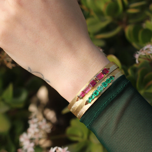Artemis Engraved Tourmaline Cuff