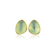 Aquamarine Orbit Stud Earrings