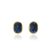 Blue Sapphire Orbit Stud Earrings