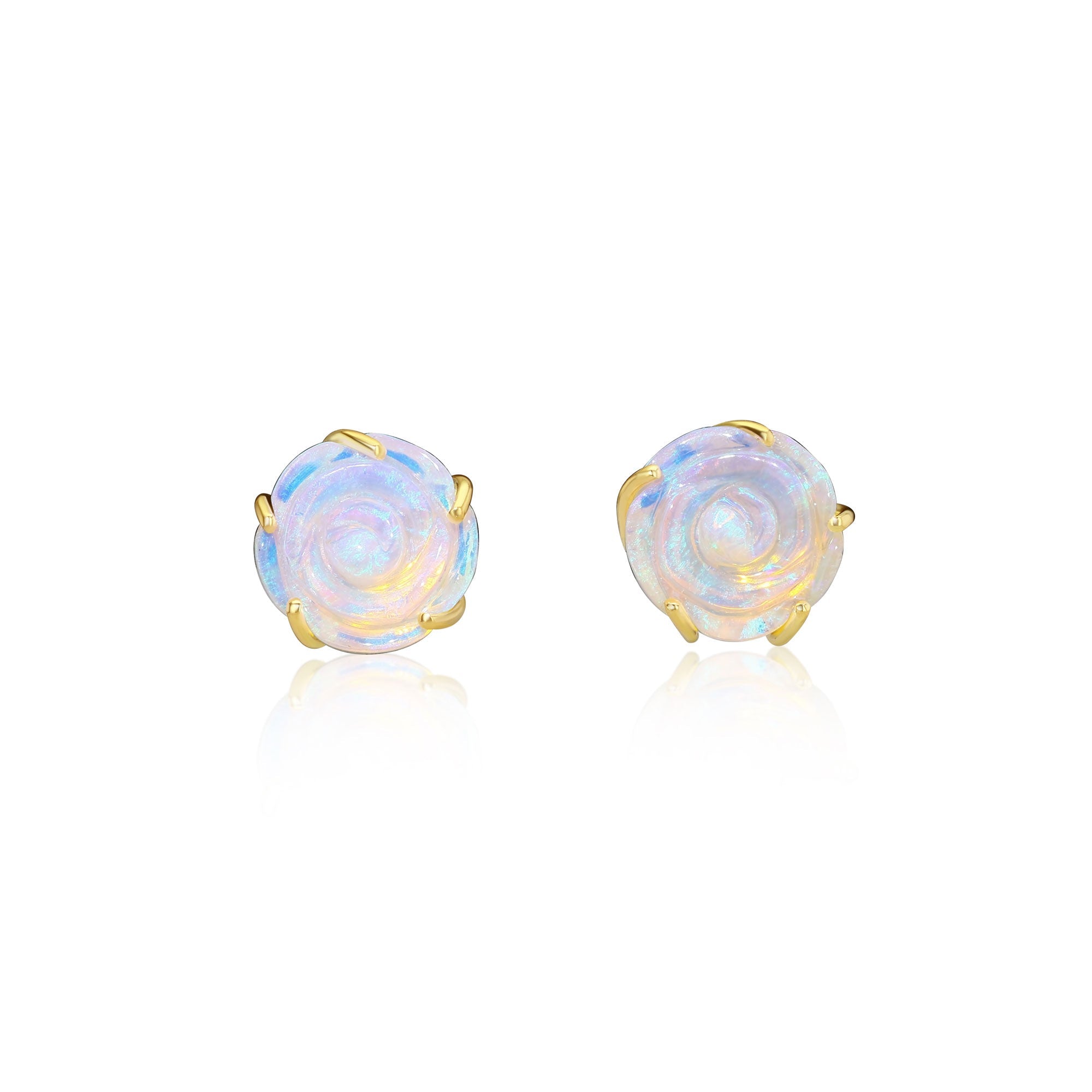 Rose Opal Stud Earrings