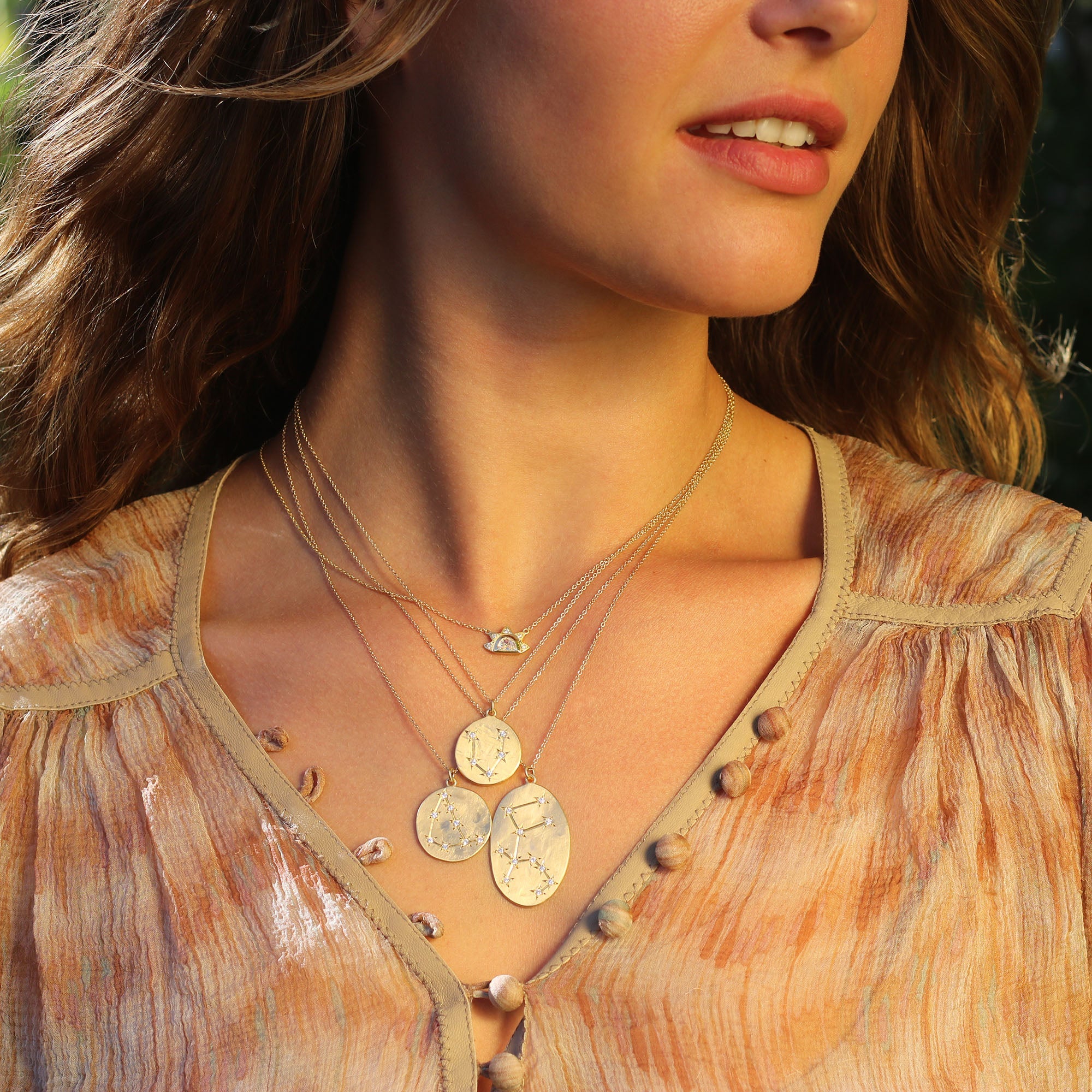 Capricorn Diamond Astrology Necklace