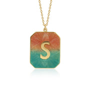 Alphabet Dawn Enamel Necklace