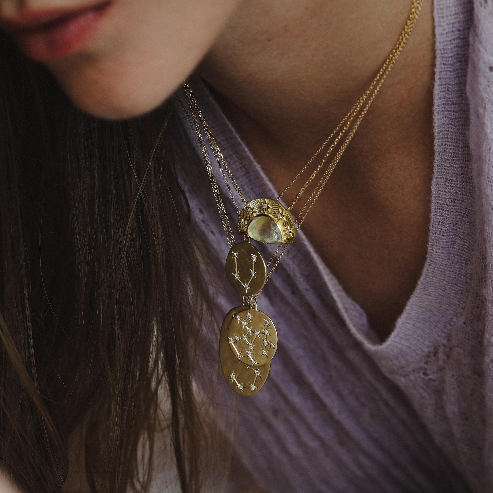 Sagittarius Diamond Astrology Necklace