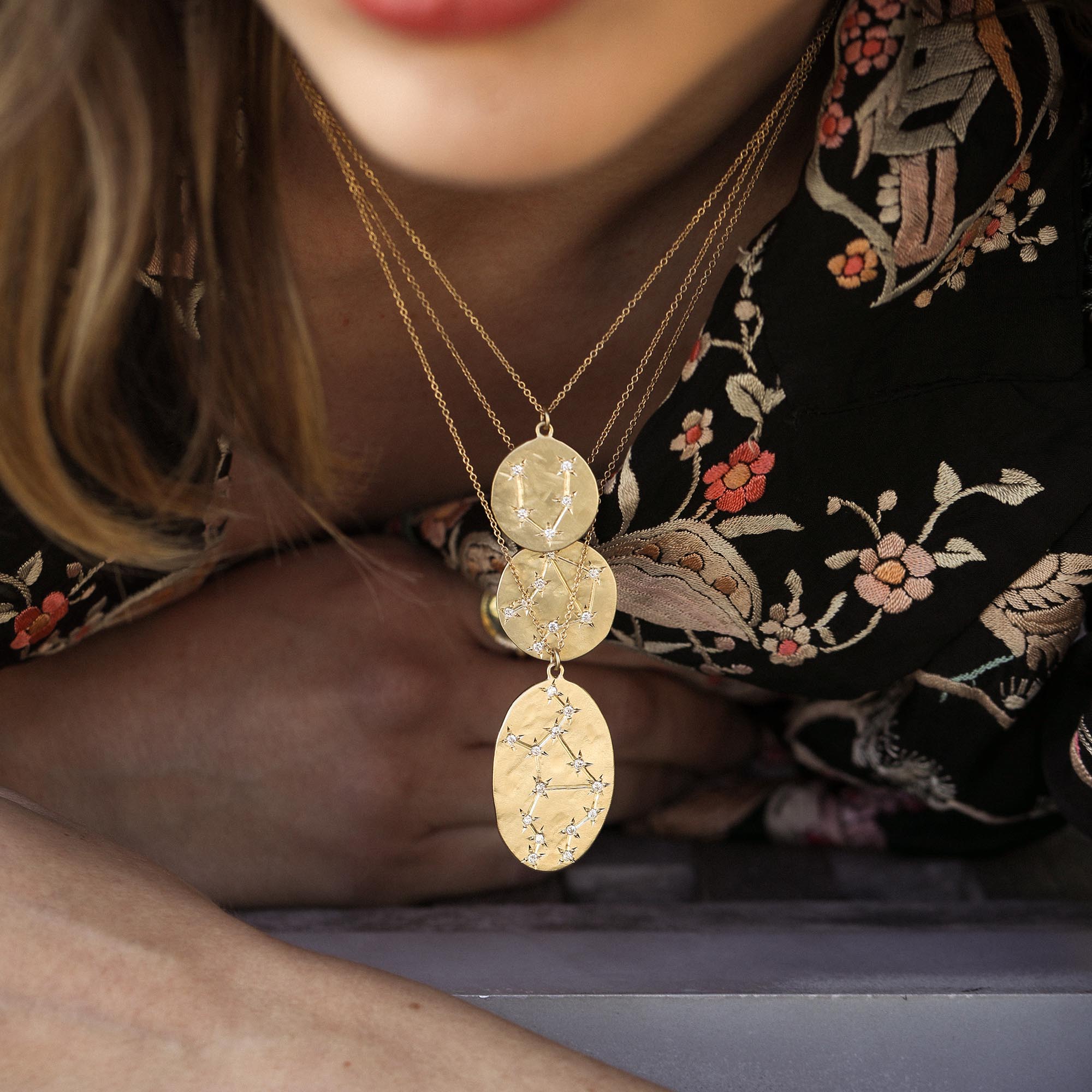Virgo Diamond Astrology Necklace