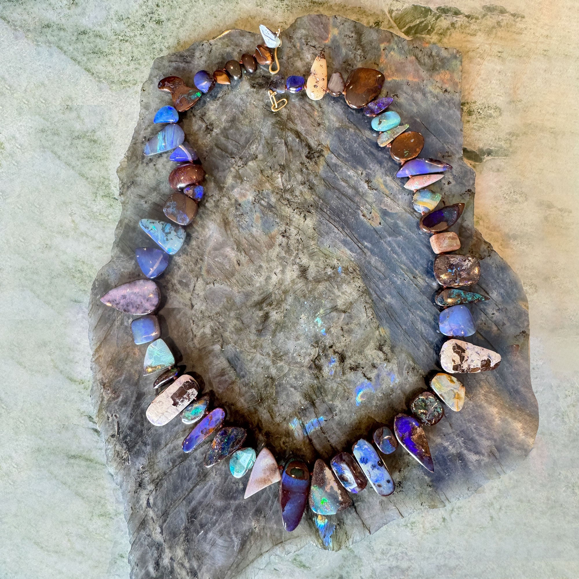 Leonora Boulder Opal Bead Necklace