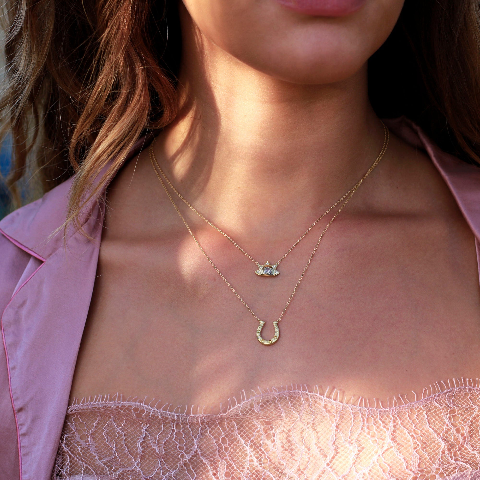 Diamond Horseshoe Necklace