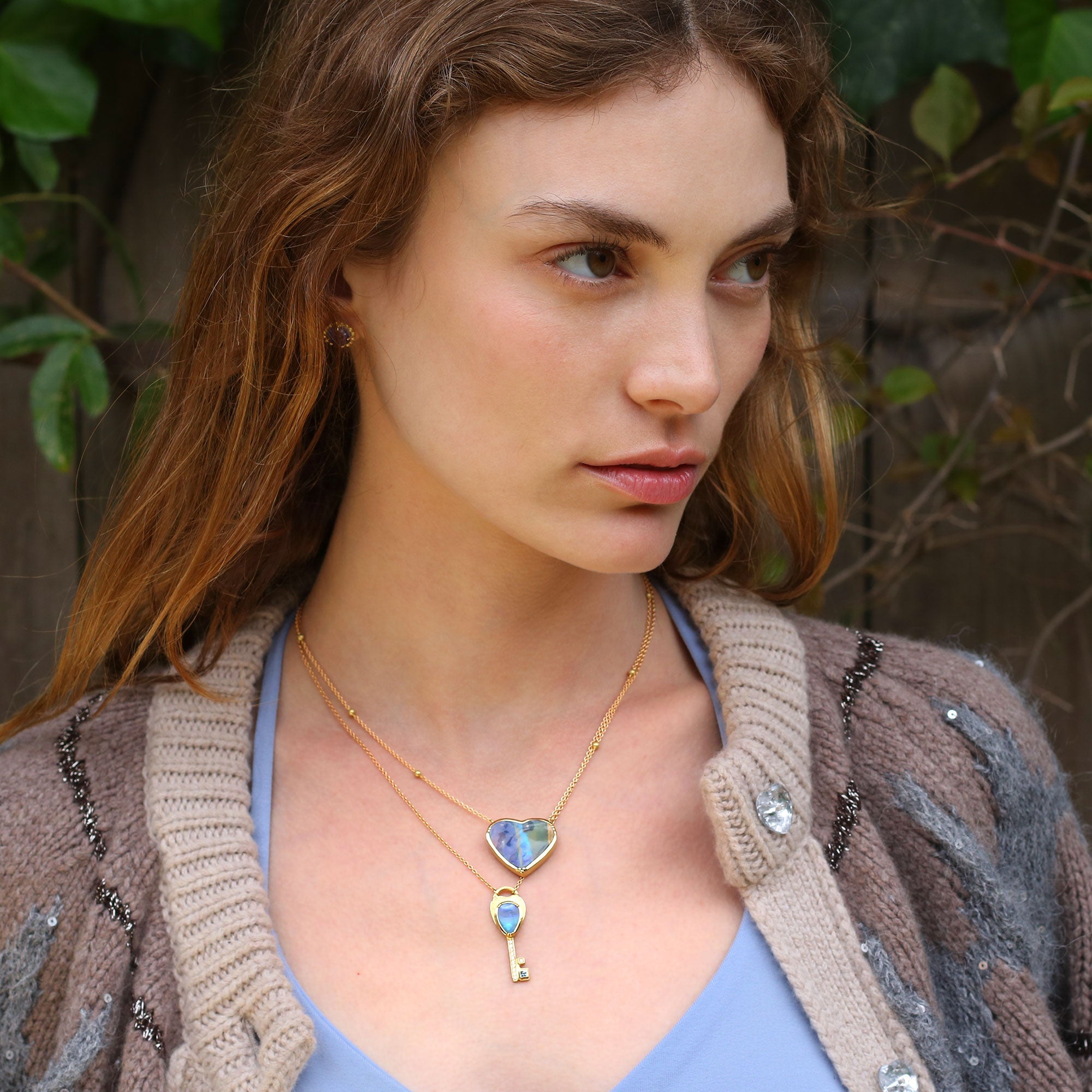 Boulder Opal Heart Necklace