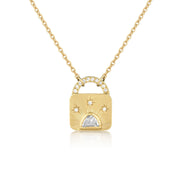 Diamond Star Lock Necklace