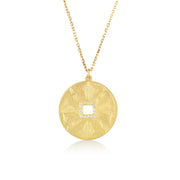 Mandala Hera Engraved Diamond Necklace