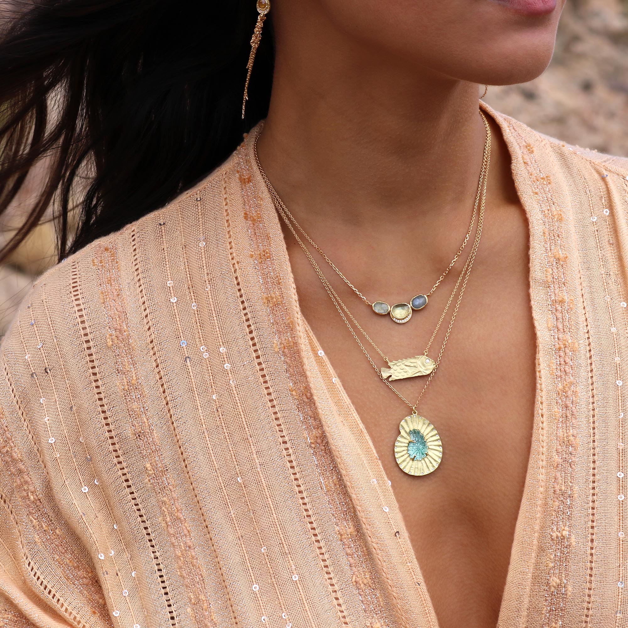 Diamond Fish Necklace