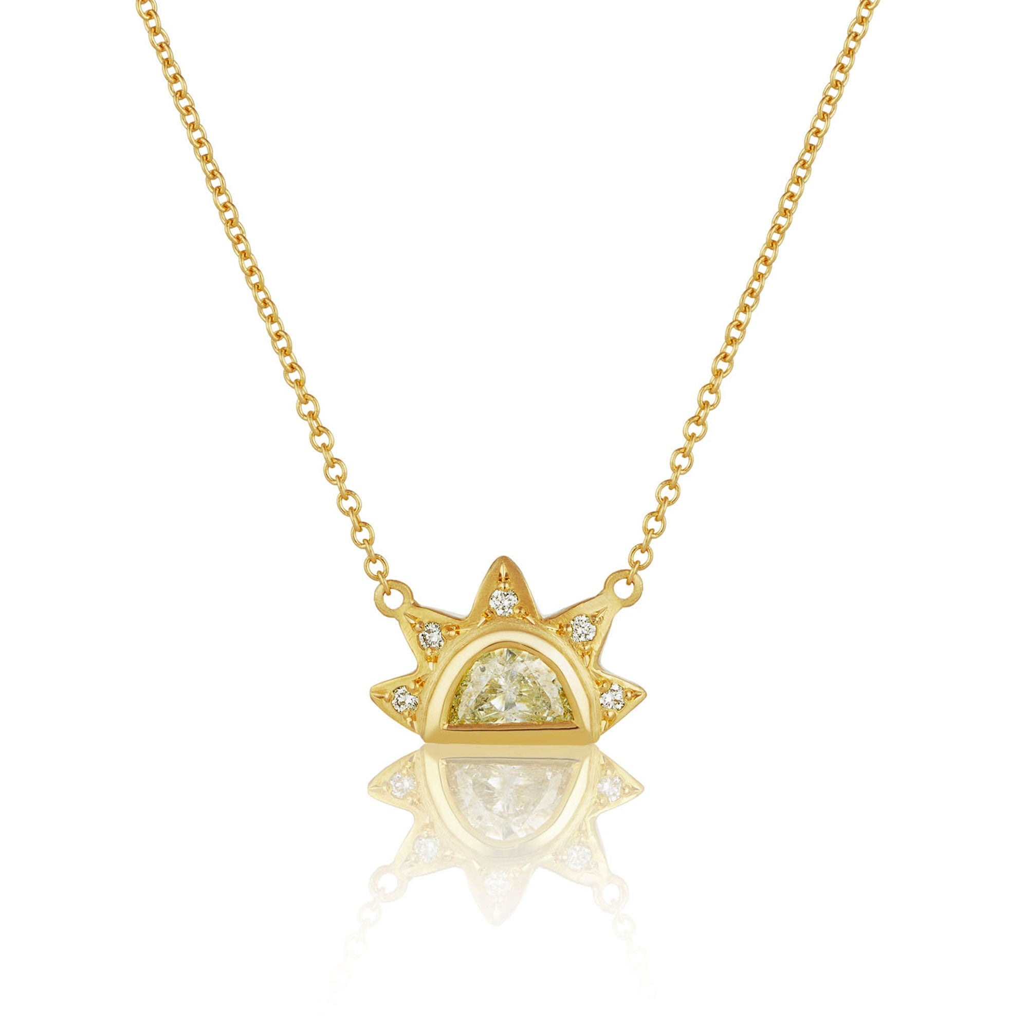 Diamond Sun Beam Necklace