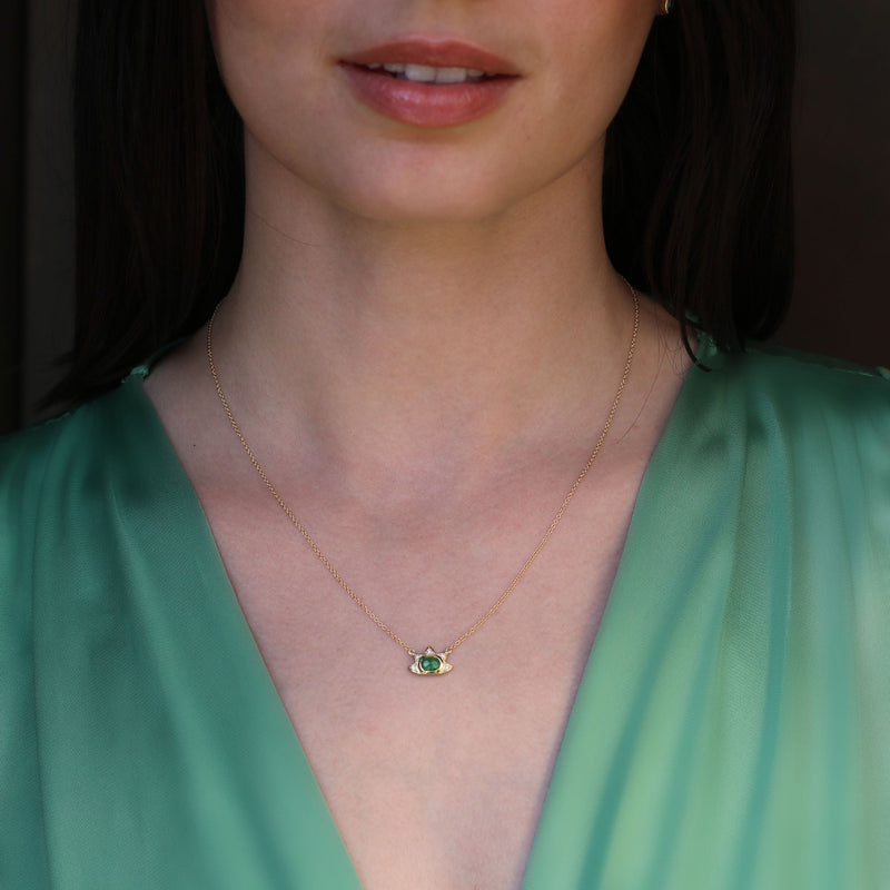 Tourmaline Sun Beam Necklace