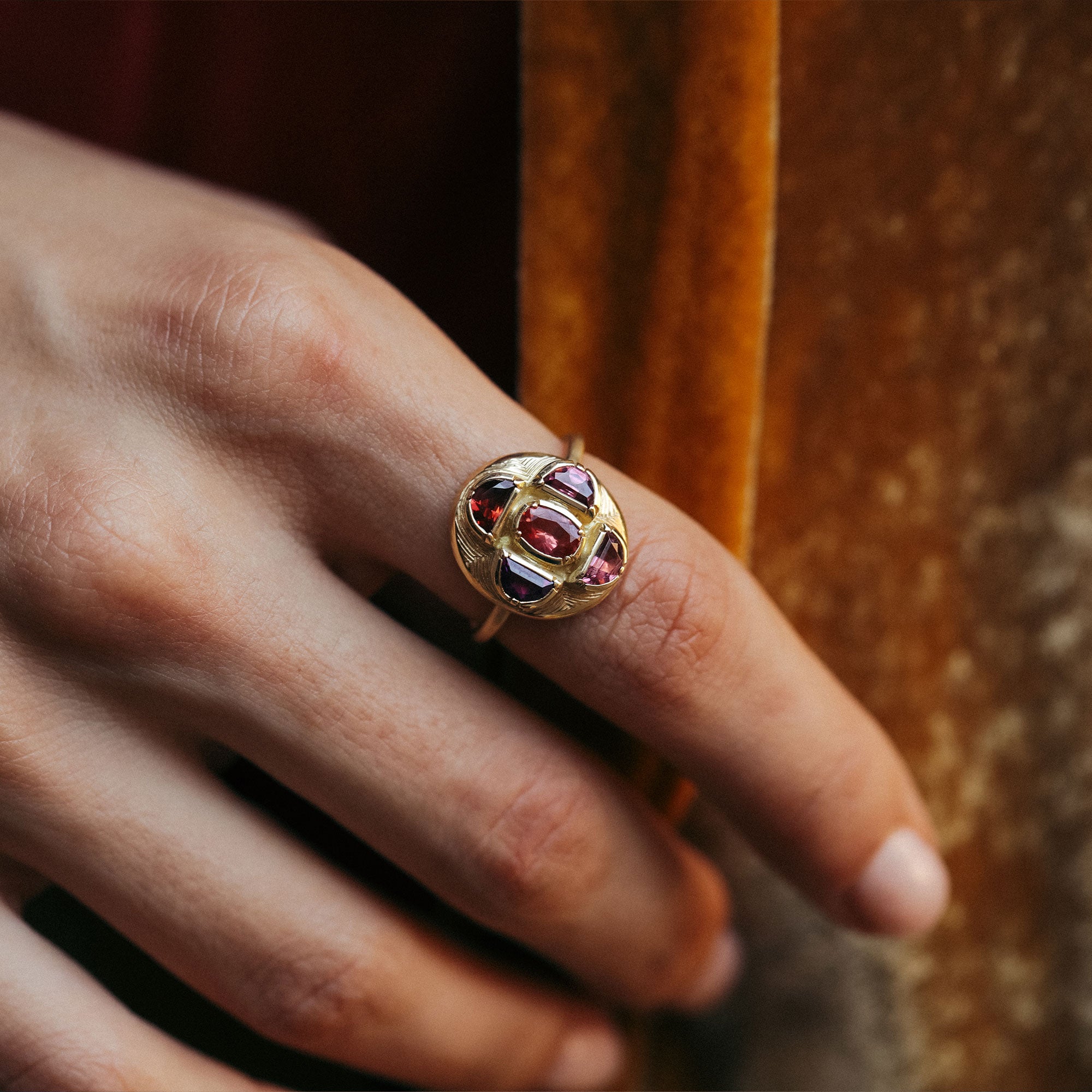One of a Kind Albers Engraved Ruby Tourmaline Ring – Brooke Gregson US