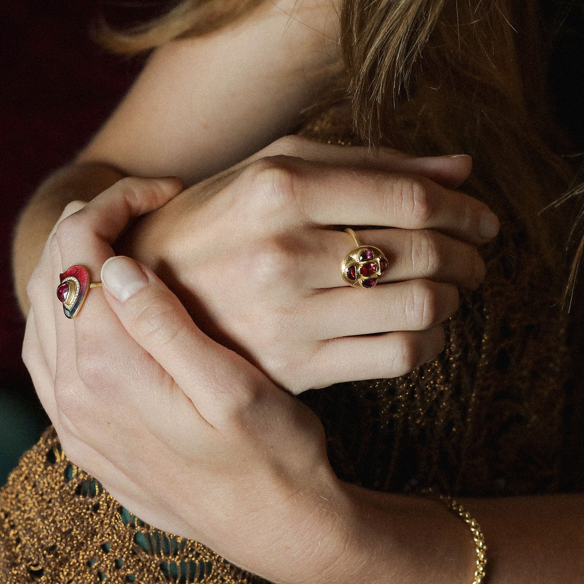 One of a Kind Albers Engraved Ruby Tourmaline Ring – Brooke Gregson US