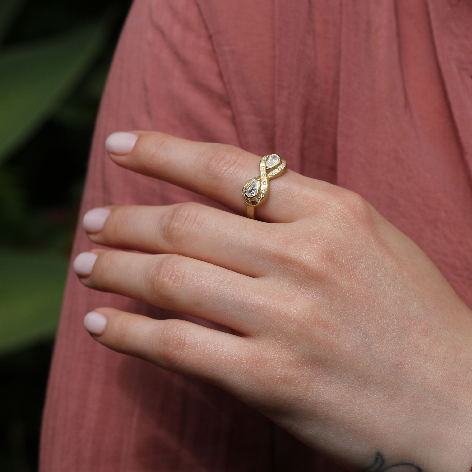 Double Infinity Diamond Ring