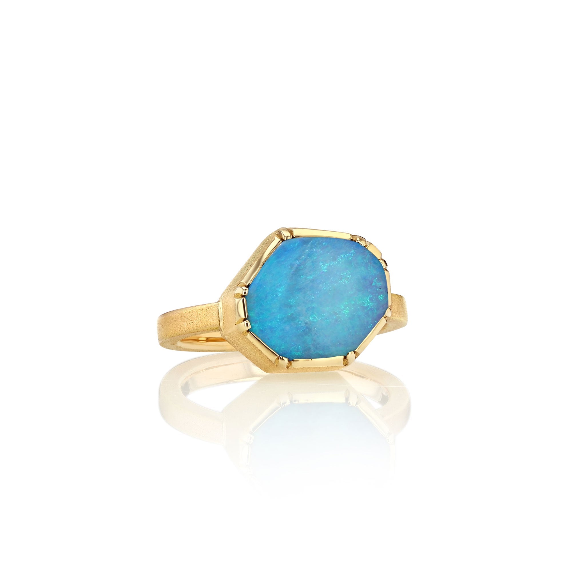 Geo Opal Band Ring