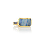Monet Boulder Opal Tanzanite Ring