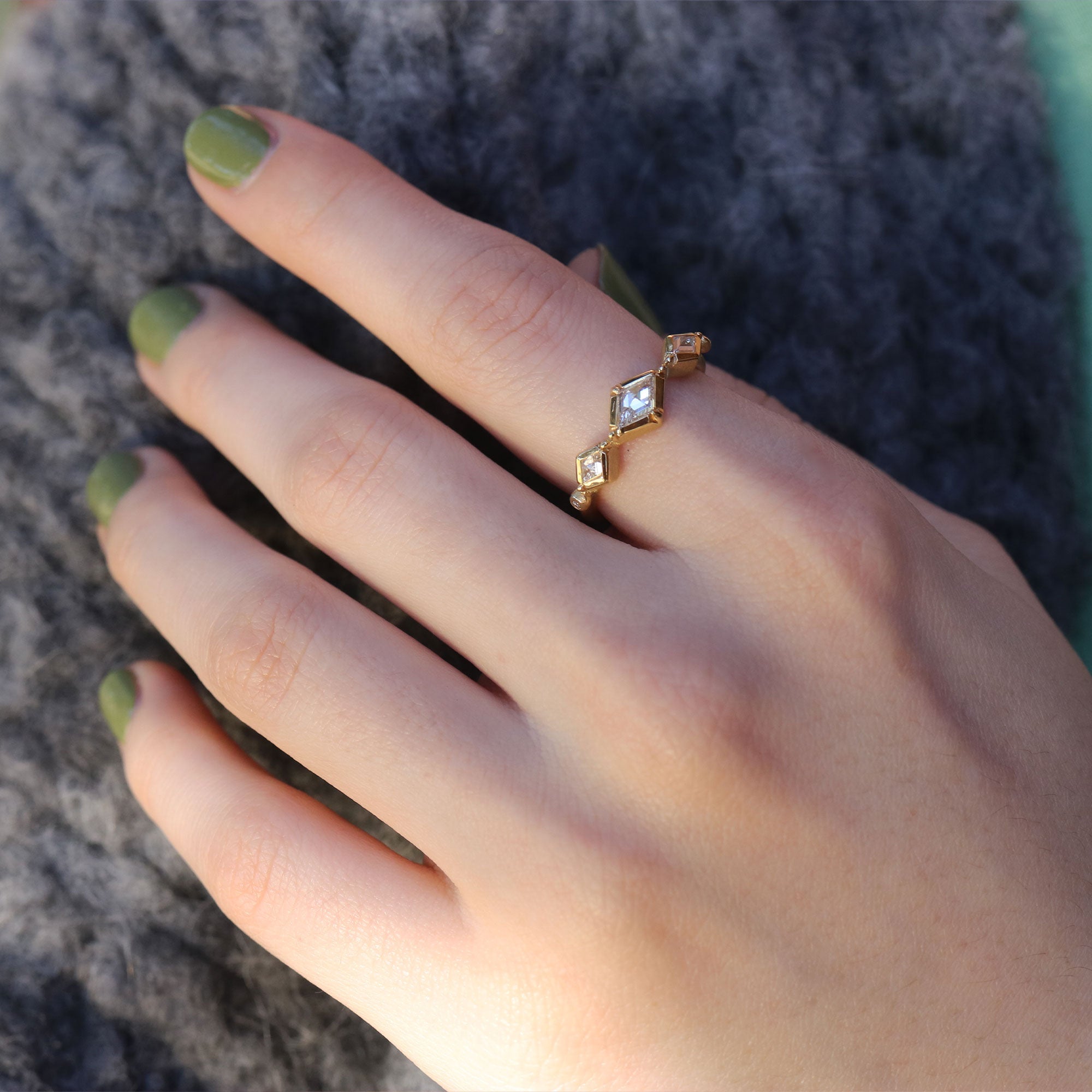 Triple Kite Diamond Ring