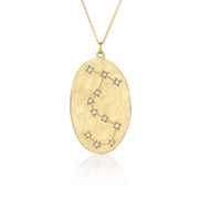Hand made in Los Angeles Brooke Gregson 14k Gold Astrology Zodiac Scorpio Diamond Star sign Necklace